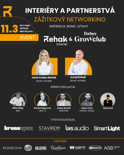 INTERIÉRY A PARTNERSTVÁ – Élménynetworking